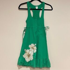 Free People | Y2K vintage baby doll mini tank dress Women size S Floral applique